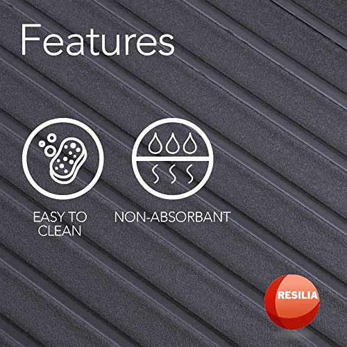 RESILIA Heavy-Duty Protective Floor Mat for Exercise Equipment, Heavy Duty and Easy-to-Clean Design Protects Floors, for Gym Use, Weightlifting, Training, Made in The USA