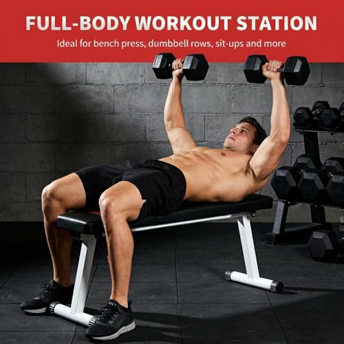 Adjustable Weight Bench, Foldable Flat Incline Decline Workout Bench & All-in-One Home Gym Training Station, Multi-Style & Weight Capacity Optional for Full Body Strength Training