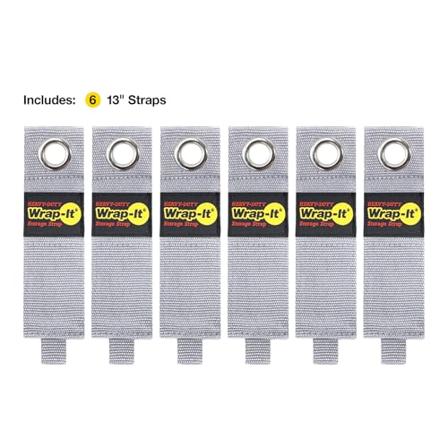 Heavy-Duty Wrap-It Storage Straps - 13" (6-Pack) Silver - color: Silver, size: 13-in. (6-Pack)