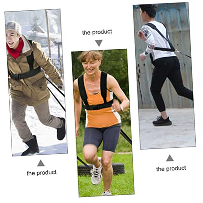 Kisangel 2pcs Resistance Sled Harness Weight Bearing Shoulder Straps Training Belt for Fitness Workout Running Exercise with Portable Design and Safety Features