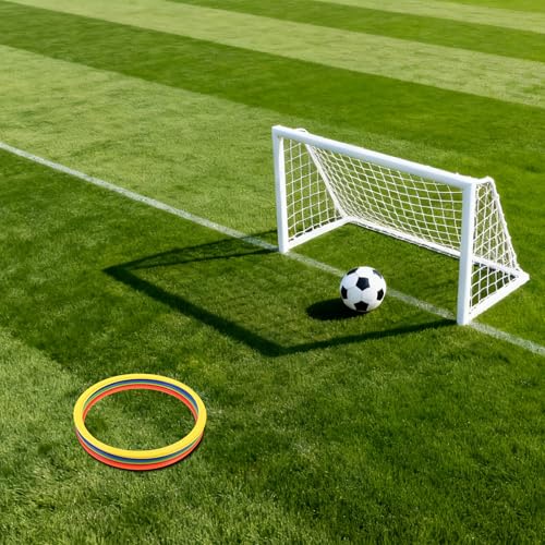 VOSAREA 10pcs Agility Training Rings 12 Inch Plastic Speed Hoops for Soccer Football Footwork Practice Portable Sport Training Circles for Athlete Exercise