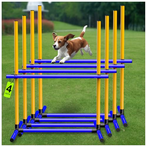 Adjustable Dog Agility Hurdles with Carry Bag, 4 Sets - size: 4-Sets Hurdles