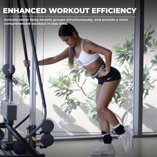 Ankle Straps for Cable Machines Women, Glute Kickback Cable Machine Attachments, Gym Ankle Cuffs, Wrist Cuffs for Workout, Leg Training Accessory, Fitness Gear for Home or Gym
