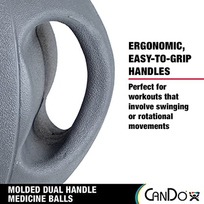 CanDo Molded Dual-Handle Medicine Ball for Strength Training, Core Workouts, Warmups, Cardio, and Plyometrics with Handles for Home and Clinic Use - style: g) 19.8 lb