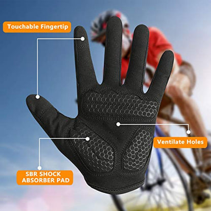 Full Finger Workout Gloves for Men Women, Weight Lifting Gloves Foam Padded - size: Medium