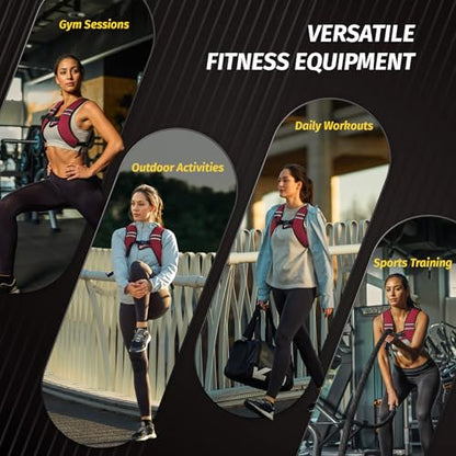 Zelus Weighted Vest for Women Men, Washable Z-Fit Weighted Vest 5/10/15lb - color: Red, size: 5 LB