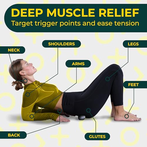 Yoga Deep Tissue Massage Ball Set, Firm Density – 2.9-Inch Myofascial Release Balls for Feet, Back, Neck, Legs & Arms – Trigger Point & Mobility Therapy (2-Pack) - style: Firm