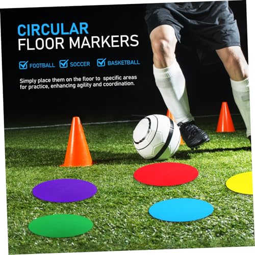 Abaodam 6pcs Agility Dots Spot Markers for Sports Training Lightweight Non-Slip Floor Dots for Classroom Fitness and Agility Drills