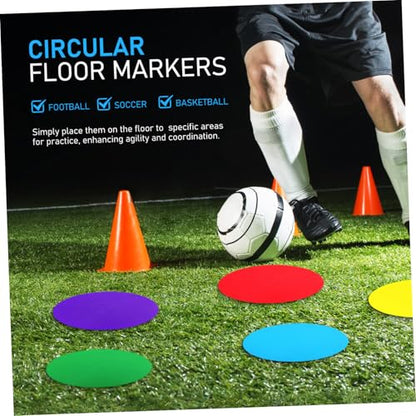 Abaodam 6pcs Agility Dots Spot Markers for Sports Training Lightweight Non-Slip Floor Dots for Classroom Fitness and Agility Drills