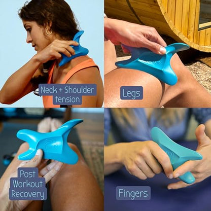 The Wave Tool, The Ultimate Soft Tissue Release All-in-One Ergonomic Scraper and Massage Bodywork Tool for Trigger Points, Muscle Pain, Scars, and Athletic Recovery, Made in USA (Deep sea Teal)