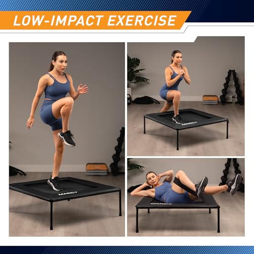 Marcy 40-Inch Square Cardio Rebounder Trampoline (TPL-41SQ) – Stable Steel Frame for Home Gym, Weight Loss, and Balance Training