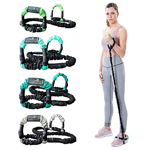 DartBand Premium Resistance Bands with Handles,Door Anchor,and Carabiner Clip for Athletic Training,Rehab,Strength Training,Yoga,Physical Therapy,Home Workout Solution-Medium Resistance - style: Resistance Bands