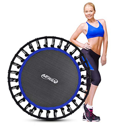 Newan 40"-48" Silent Mini Trampoline Fitness Trampoline Bungee Rebounder Jumping Cardio Trainer Workout for Adults-Max Limit 330lbs