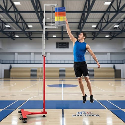 Vertical Jump Tester & Trainer for Gyms, Adjustable Height, Volleyball, Sports Performance, Rehab Training (Colorful Vanes)
