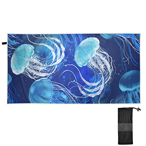 Sand Free Beach Towel Bird of Paradise Large Bath Towel Gym Pool Yoga Beach Mat Lightweight Summer Vacation Travel Towel 30" × 60"