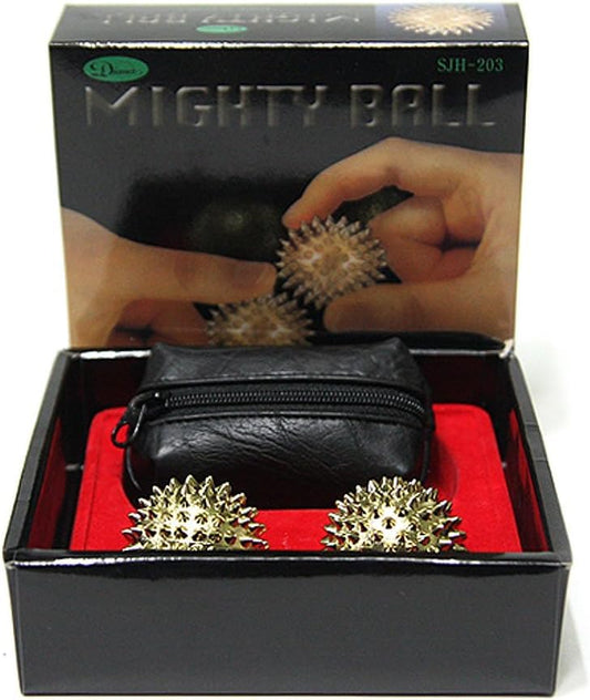 DEAD SKIN Mighty Balls Hand Massage Ball Spiky Massage Balls for Feet, Back, Hands, Muscles - Firm Spiked Massager Rollers for Exercise, Physical Therapy 2 Balls and a Carry Bag