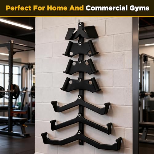 Cable Attachment Storage Rack, LAT Pulldown Bar Holder, Home Gym Organizer for Cable Handles and Attachments