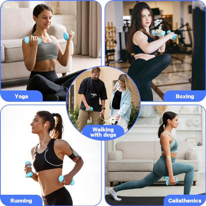HXD-ERGO Ergonomic Dumbbells Weights Set-Hand Weights for Women at Home, Ear Dumbbells Weights for Pilates, Yoga, Jogging,StrengthTraining - color: 4 LBS