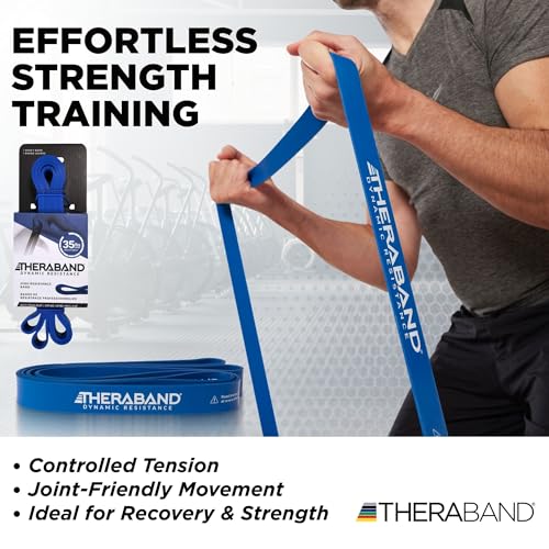 THERABAND High Resistance Band, Heavy Elastic Super Band for Full Body Workouts, Physical Therapy, Strength Training, Durable 41” Loop Exercise Band, 35 lbs Resistance - size: Heavy (35 lbs)