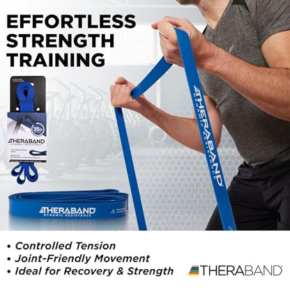 THERABAND High Resistance Band, Heavy Elastic Super Band for Full Body Workouts, Physical Therapy, Strength Training, Durable 41” Loop Exercise Band, 35 lbs Resistance - size: Heavy (35 lbs)