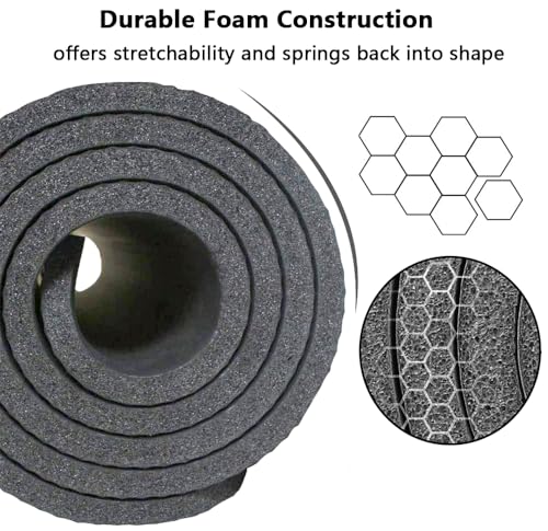 LFS Yoga Mat 72.8" x 31.5" x 2/5 inch Thick With Strap and Bag, Extra Wide Workout Mat for Women and Men, Non Slip Exercise Mat for Home Outdoor Yoga, Pilates, Stretching, Floor & Fitness Workouts