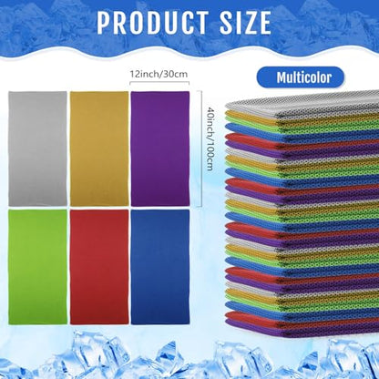 Hosuly 30 Pack Cooling Towels 40"x12" - color: Classic Color
