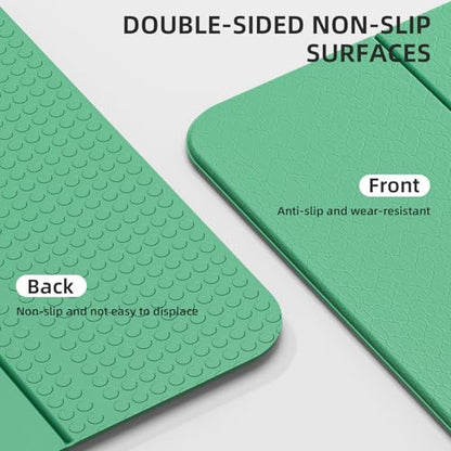Folding Yoga Mat Extra Thick 0.4 Inch, Foldable Yoga Mat 75 x 26 Inches, TPE Exercise Mat, 7-Panel Non Slip Cushioned Fitness Mat for Yoga, Pilates, Stretching, Home Workout