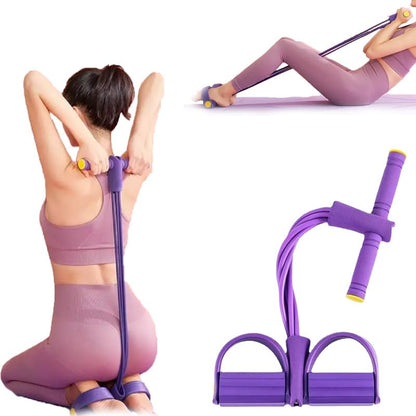 Foot Pedal Resistance Bands with Rope – Full Body Exercise Workout Bands for Home Gym, Leg & Arm Strength Training – Portable Elastic Resistance Set for Men Women