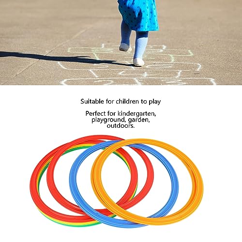 Kids Sports Speed Ring Set,10 Rings 10 Buckles for Agility Training (28cm Diameter) Outdoor Indoor Coordination Game