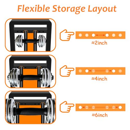 Aduanbang 3-Tier Adjustable Dumbbell Rack, Heavy-Duty Weight Storage Stand, 390 LB Capacity, Space-Saving Home Gym Organizer - color: Black