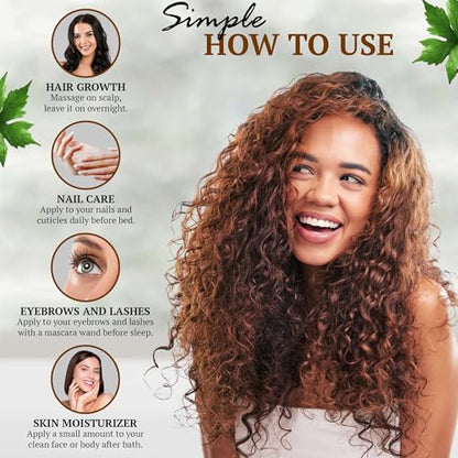 Organic Castor Oil in Glass Bottle – 16 Oz Cold Pressed & Hexane-Free – USDA Certified – Skin Moisturizer, Hair Growth Oil For Lashes, Brows, Skin & Scalp – with Pump - size: 16 Fl Oz (Pack of 1)