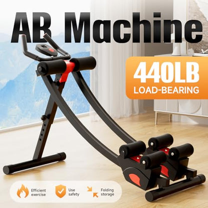 Ab machine, AB trainer machine,workout equipment for Home Gym Strength Training, Ab workout equipment, AB machine for stomach workout, Foldable abdominal trainer for Men and Women exercise