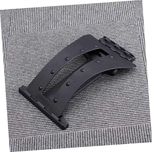 FOMIYES 2Pcs Lumbar Traction Stretching Device for Spine Relief Back Support Stretcher Durable Waist Relaxation Mat Black Enhance Flexibility Motion