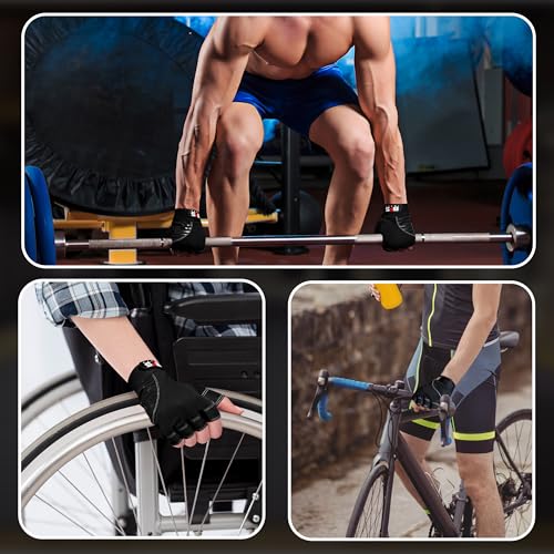 Gym Gloves for Weight Lifting,Workout Gloves with Full Palm Protection–Breathable Fitness Glove for Men & Women,Powerlifting,Pull Ups,Cycling,Gym Training