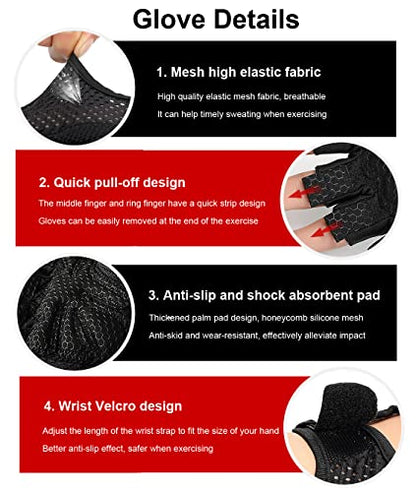Workout Gloves for Women & Men, Gym Gloves Weight Lifting Gloves for Men, Mens Workout Gloves Fitness Gloves