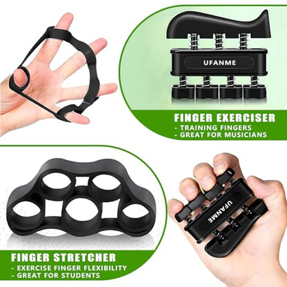 Hand Grip Strengthener,Grip Strength Trainer,22-132 Lbs Adjustable Resistance Forearm Exerciser Workout for Rehabilitation Athletes Climbers Musicians