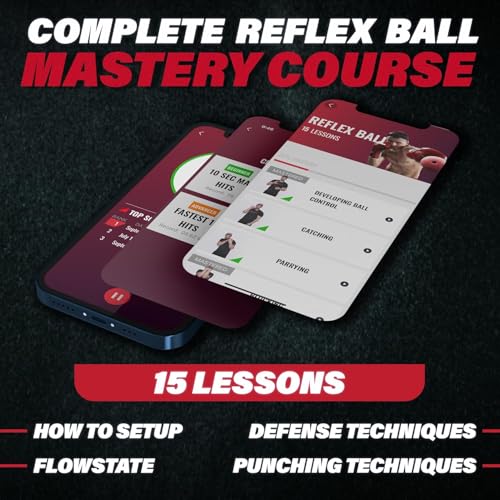 Champs MMA Boxing Reflex Ball Set with Punch Counter App – Hand-Eye Coordination & Speed Training Kit