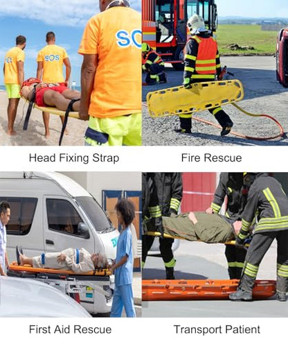 Life Backboard Water Floating Spine Board, Universal Medical Stretcher Foldable, Portable First Aid Safety CPR Board Lifesaving Stretchers(4-Folds) (4folds)