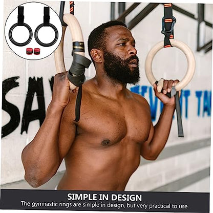 Adjustable Small Fitness Rings Set Webbing for Home Gymnastics Training Convenient Workout Equipment for Strength and Bodyweight Exercises Random Color