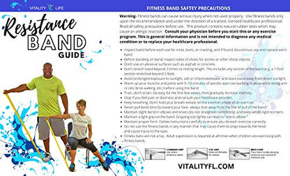 Senior Resistance Band: Light Resistance, Longer Length + Instruction Guide. Latex Free. Exercise, Stretching, Physical Therapy
