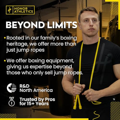 | Pro Boxing Rope 3.0 | 5.3mm Jump Rope Indoor/Outdoor Adjustable For Boxing | Ultra-Durable, Non-Kinking TPU-PVC blend/Unbreakable Handles | Adjustable | Skipping Rope
