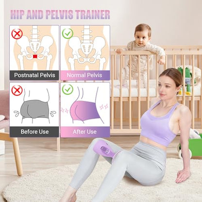 Thigh Trainer for Women, 15-70LB Adjustable Resistance Inner Thigh Exerciser for Pelvic Floor Muscle Repair, Thigh Workout Kegel Exercise Equipment for Shaping, Yoga & Weight Loss at Home Gym