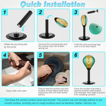 HZG Desktop Punching Bag, Stress Buster with Suction Cup for Office Table and Counters, Heavy Duty Stress Relief Ball, Desk Boxing Punch Ball, Funny Toys for Kids Coworkers and Friends - color: gold