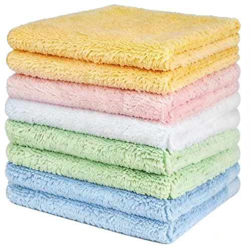 10 Pack Wash Cloths, 10x10 Inch Microfiber Highly Absorbent and Soft Feel Fingertip Towels, Machine Washable Washcloths for Bathroom, Gym, Hotel, Spa and Kitchen, Multicolor - color: Multicolor 10 Pack