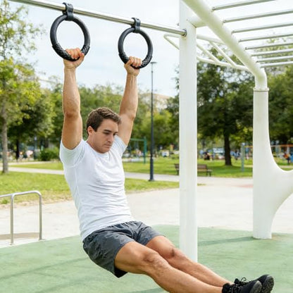 BESPORTBLE Gymnastics Rings for Home Gym Workout, 1 Pair Heavy Duty ABS Gym Rings for Calisthenics Equipment, Professional Fitness for Pull Up Bar Strength Training, Gift for Men Women Fitness