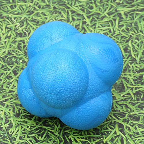 HERCHR Sports Reaction Balls, Reflex Ball 6PCS Hex Bounce Reaction Ball TPR Coordination Reflex Exercise Sports Fitness Training Ball for Hand Eye Coordination, Agility, Reflex Training