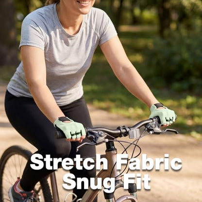 Workout Gloves for Women Lightweight Sweat-Wicking Breathable Gym Gloves with Silicone Grip, Padded Palm for Light Training Dumbbells, Cycling, Yoga, Pilates, Everyday Fitness