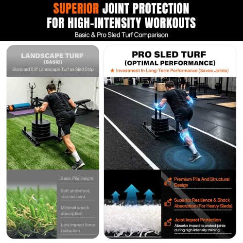 Yescom 4FTx50FT Indoor Gym Add-on Turf Runway for Sled Track HIFT Training - size: 0.6"H-4'x50'Elite(Add-on)