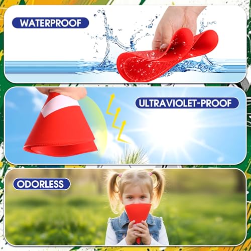 Shappy 24 Pcs Poly Spot Markers with Carry Bag 9 Inches Numbered Floor Dots Anti-Slip Spot Markers Waterproof Flat Field Cones Circles Poly Dots for Agility Drills Basketball Football Training Gym