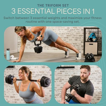 Lifepro Adjustable Dumbbells Set – Quick Adjustment, Anti Slip Handle – Space Saving & Strength Training Weights for Home Gym Exercise & Fitness